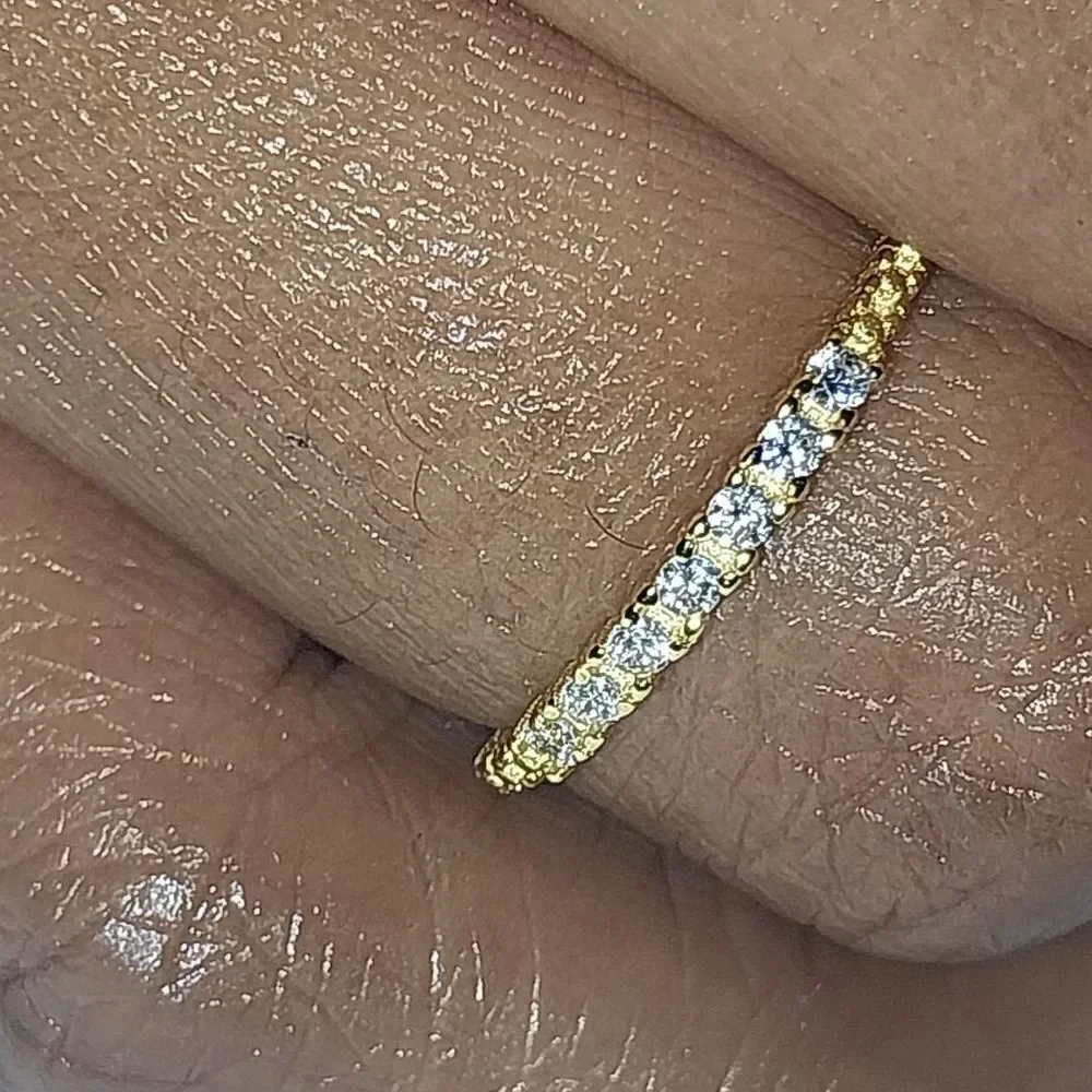 925 diamond simplicity ring sz 6